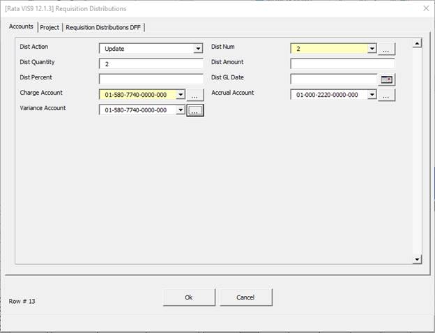 Update Requisitions